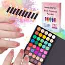 HAIOLORPRO Pigment Powder for Nails 40 Colors Set, Colorful Nail Pigment Powder Palette with Iridescent Shades for Ombre & Bold Manicure, Home Salon DIY Nail Art Supplies