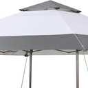 Canopy Replacement Top Compatible with Ozark Trail 13' x 13' Instant Outdoor Canopy Frame, Canopy Cover ONLY, (White/Darkgrey)