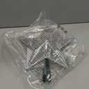 JOIEDOMI 9 inch Silver PVC Star Christmas Tree Topper, with 10 Warm White Light Glitter Swirl Battery Powered Indoor Decorations for Home Holiday Xmas Party