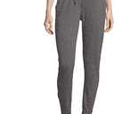 Hanes Women's Tri-blend French Terry Jogger with Pockets (Medium, Black Heather)