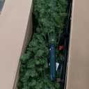 National Tree Company 12 ft Pre-Lit Downswept Douglas Fir Slim Artificial Christmas Tree, 850 LED Lights, 2,165 Tips, Foot Switch, 10 Light Functions, Includes Stand, Green