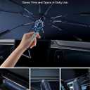 Windshield Sun Shade Umbrella for Chevrolet Suburban/Tahoe 2021-2024, GMC Yukon 2021-2023, Cadillac Escalade 2021-2023. Foldable Umbrella Sunshade with Silver Heat Shield UDS