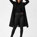 Gihuo Fleece Lined Leggings for Women, High Waist Thermal Winter Pants for Yoga and Everyday Wear (Black-M) (Black)