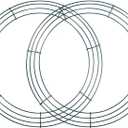 2 Pack Christmas Wire Wreath Frame Wire Wreath Making Rings Green for New Year Valentines Decoration (14 Inch)
