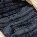 BEDELITE Fleece Full Comforter Set -Super Soft & Warm Fluffy Navy Blue Bedding, Luxury Fuzzy Heavy Bed Set for Winter with 2 Pillow Cases