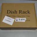 Kitsure Dish Drying Rack for Kitchen Counter, Stainless Steel Sink Organization and Storage Essentials with Cutlery Holder, Home and Apartment Decor, 12''W x 15.5''L, Black