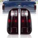 DOT Approved OE Style Tail Lights for 2008-2016 Ford F-250 F-350 F-450 Super Duty | Direct Fit Pair | No Bulbs/No Harness | OE Replacement (Wine Red)