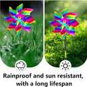 3 x 10-Pack Reflective Bird Repellent Pinwheels 9.6 Inches in Diameter Gradient Color, Outdoor Bird Deterrent, High Reflective Effect, Suitable for Yard, Balcony, Garden