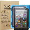 2 Pack Screen Protector for 8 Kids/Pro Tablet (2024/2022), Premium Tempered Glass Screen Film for 8-inch Tablet, Ultra Clear, Anti-Scratches, Case Friendly