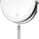 DEIOVWXS Makeup Mirror, 3000mAh Rechargeable Double-Sided Magnifying Vanity Mirror with 3 Colors, 1X/10X, Adjustable Brightness, Gifts for Mom, Mothers Day, Women, Wife, Girls, Dorm Room Essential