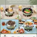 1L Portable Electric Hot Pot Set,3-in-1 Electric Shabu Shabu Pot Mini Cooker (Steam/Boil/Fry) for College Dorm/Camping/Travel Cooker,1 Person Hotpot,UL Listed &FDA Certification