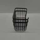 Amazon Basics Stackable Metal Wire Rectangular Storage Basket Set For Kitchen or Bathroom, 2 Count, Black