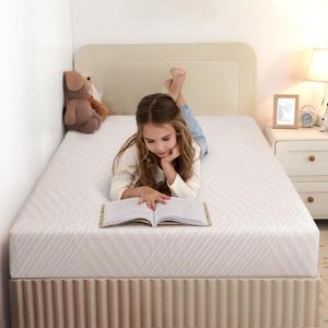 MLILY Twin Mattress in a Box, 6 inch Mattresses for Kids Bed Single Size Daybed Individual Bunk, Memory Foam Medium Firm