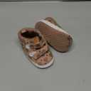 SOFMUO Baby Boys Girls High Top Ankle PU Leather Sneakers Soft Rubber Sole Infant Moccasins Newborn Oxford Loafers Anti-Slip Toddler Wedding Uniform Dress Shoes (12-18 Months Infant, Fuzzy/Leaf)