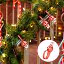 12 Pack Christmas Garland Hangers & Hooks - Reusable Silicone Adhesive Straps for Mantle, Fireplace, Stairways Decoration | Stretchable Wreath Ties & Stocking Holder (Red)