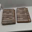 Kitchen Rugs Sets of 2-Non Slip Kitchen Mats for Floor-Thick Stain Resistant Vintage Kitchen Floor Mat Runner Carpet for Hallways Entryway Laundry Room WashableBrown 20"x47"+20"x32"