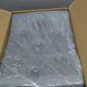 IBUYKE U-Shaped Linen Vanity Stool, Square Makeup Chair with X-Leg, Ottoman Seat Footrest Stool, Multi-Use as Small Side Table, for Bedroom, Living Room, Blue Gray WBD018L