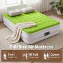 YENING Full Size Air Mattress with Built in Pump Raised Double Blow up Bed Inflatable Camping Airbed Electric 18 Inch Tall