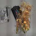 5 Pack Solar Starburst Sphere Lights, 200 LED Firework Light, 8 Modes Dimmable Waterproof Hanging Copper Wire Fairy Light for Patio Parties Halloween Christmas Decor (Warm White)