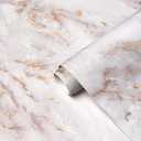 Cohoo Home Marble Contact Paper for Countertops Marble Peel and Stick Wallpaper Removable Self Adhesive Wallpaper Matte Peel and Stick Countertops Kitchen Cabinet Waterproof 15.7inW 393inL White/Gold