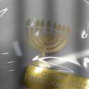 8.6" and 6.3" Disposable Chanukah Hanukkah Glitter Plastic Dinner Plates White/Gold 80pc/40pcs Each Size