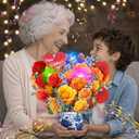 Elegant Roses Light and Music Pop Up Card, 12 Inches Flowers 3D Greeting Card, Happy Mother's Day, Gift For Mother, Grandma, Mom, Stepmom, Wife, Women, Includes Envelope & Message Note