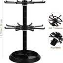 BESPORTBLE Rotating Jewelry Organizer Stand 2-Tier Small Jewelry Hanger Storage with 360-Degree Rotation for Keychains Hair Ties and Necklace Display
