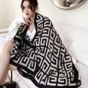 Shawl Scarf For Women Lightweight Scarves Floral Pattern Formal Evening Dressesformal Shawl Summer Wraps (Black)