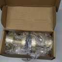 Mega Handles Buena Dummy Door Knob - 2 Pack Heavy Duty Gold Door Knob, Non-Turning Dummy Door Knobs for Hallway Closet & French Doors, Single Side, Fits All Standard Door Sizes - Satin Brass