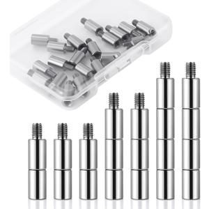20PCS Scrapbook Extension Posts, Stainless Steel Binding Post, Album Accessories Replacement Screws for Binding Extending Refill Pages Scrapbook Photo Album (12 mm/ 0.47 Inch)