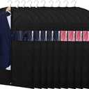 KEEGH 40" Suit Bags for Closet Storage (Set of 10) Garment Bags for Hanging Clothes, Suit Cover Bags for Suits Coats Dress with Zipper and Transparent Window, Black