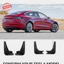 BASENOR 2017-2023 Tesla Model 3 Mud Flaps Splash Guards Fenders (Proprietary Design) No Drilling No Tape Mudflaps All Weather Protector Mudguards for Model 3 Exterior Accessories (Set of 4)