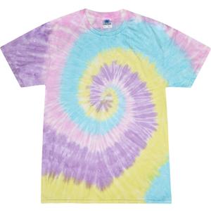 Colortone Tie Dye T-Shirts for Men and Women - Unisex Short Sleeve Tie-Dye T Shirts for Adults, Jellybean, Medium