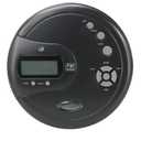 GPX Portable CD Player with Anti-Skip Protection, FM Radio and Stereo Earbuds, Black (PC332B)