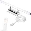 Bonlux 9W Bathroom LED Vanity Light 22 inch, 3 Color Adjustable 3000K/ 4000K/ 6000K, Dimmable Wall Mounted Plug in Light Fixture with Remote Control Memory Function for Cabinet Mirror Lighting