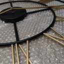 24 Inch Metal Large Wall Clock with Vintage Gold Roman Numerals