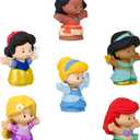 Fisher-Price Little People Toddler Toys Disney Princess Figure Pack, 6 Characters for Preschool Pretend Play Kids Ages 18 Months+