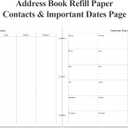 Half Letter Size Address Book Refills for 3 Ring Mini Binders - A-Z Telephone Address Notebook Refill Paper with Alphabetical Tabs, 120gsm White Paper, 5.8" x 8.3"