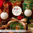 7 x Sister Ornaments 2025 for Christmas Tree Decorations - Xmas Gifts for Sister Bestie Far Away, Soul Sisters Gifts for Women Friends, Double Sided Ceramic Ornament, Cute Sisters are Like Stars Presents