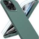 for iPhone 15 Pro Case Liquid Silicone Slim Shockproof Protective Cover 6.1 Inch Anti-Scratch Drop Protection,Forest Green