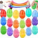 AMENON 18 Pack Easter Basket Stuffers Fillers Butter Slime Kit Easter Eggs Fidget Toys Air Dry Clay Stress Relief Non-Sticky Stretchy Putty Slime Party Favors for Kids Boys Girls Hunt Classroom Gift