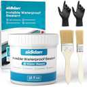 Invisible Waterproof Sealant, Water- Based, Clear Waterproof Coating, Transparent Glue Anti-Leakage Agent for roof & Walls, Indoor and Outdoor Liquid Paint Adhesive (16 floz)