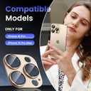 Tensea for iPhone 16 Pro/iPhone 16 Pro Max/iPhone 14 Pro/iPhone 14 Pro Max Camera Lens Protector, Metal Aluminum Alloy Tempered Glass Cover Camera Screen Protector Accessories, Case Friendly