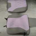 Coverado Car Seat Covers Full Set, Seat Covers for Cars, Waterproof Leather Automotive Seat Cover, Universal Car Interior Protectors Cushion for Most Cars Gray_Pruple