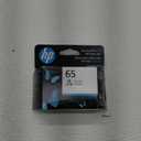 HP 65 Tri-color Ink Cartridge for HP Printers | Works with Printer Series: AMP 100, DeskJet 2600, 3700; ENVY 5000 | Eligible for Instant Ink | N9K01AN