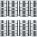 Jadive 8 Pcs Empty Coffee Cans with Lids Metal Tin Can for Kitchen Storage Loose Leaf Tea Containers Round Coffee Tin Metal Canister Tea Sugar Storage Packaging or Arts Crafts