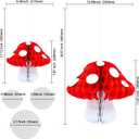 Gyufise 3 Pack Mushroom Shaped Honeycomb Paper Lanterns Mushroom Party Decorations Mushroom Honeycomb Balls Decorations Centerpieces for Birthday Party Garden Room Decor