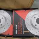 MOTOREVO Front Geomet Brake Rotors Kit for RAV4 [2006-2018 with 2 Row Seating, NOT 3 Row] [2013-2018 ONLY LE] [275mm10.8in] Automotive Replacement Coated Brake Discs and Ceramic Brake Pads