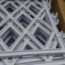 5.25FT Garden Trellis Support Fence,Metal Wall Lattice Climbing Frame for Climbing Plants Outdoor, White Iron Pipe Fence for Potted Plants Indoor for Ivy Vines Vegetable Flower, Patio, Lawn, Yard