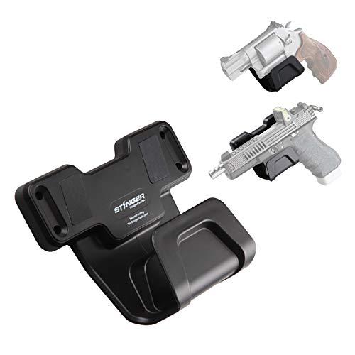 Sgorlds Magnetic Car Gun Mount, Gun Holder Rack with Safety Trigger Guard Protection, Easy Conceal in Vehicle, Truck, Safes, Walls, Heavy Duty Car